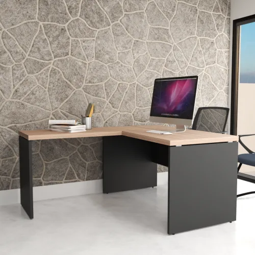 MESA EM L COM PÉ PAINEL